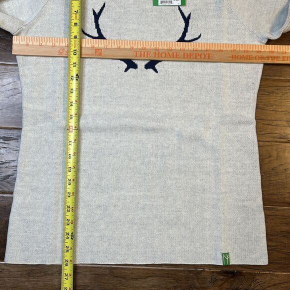 NWT Neve by CK Bradley Wool Sweater Off White Antlers Holiday Women’s Medium - Picture 6 of 6